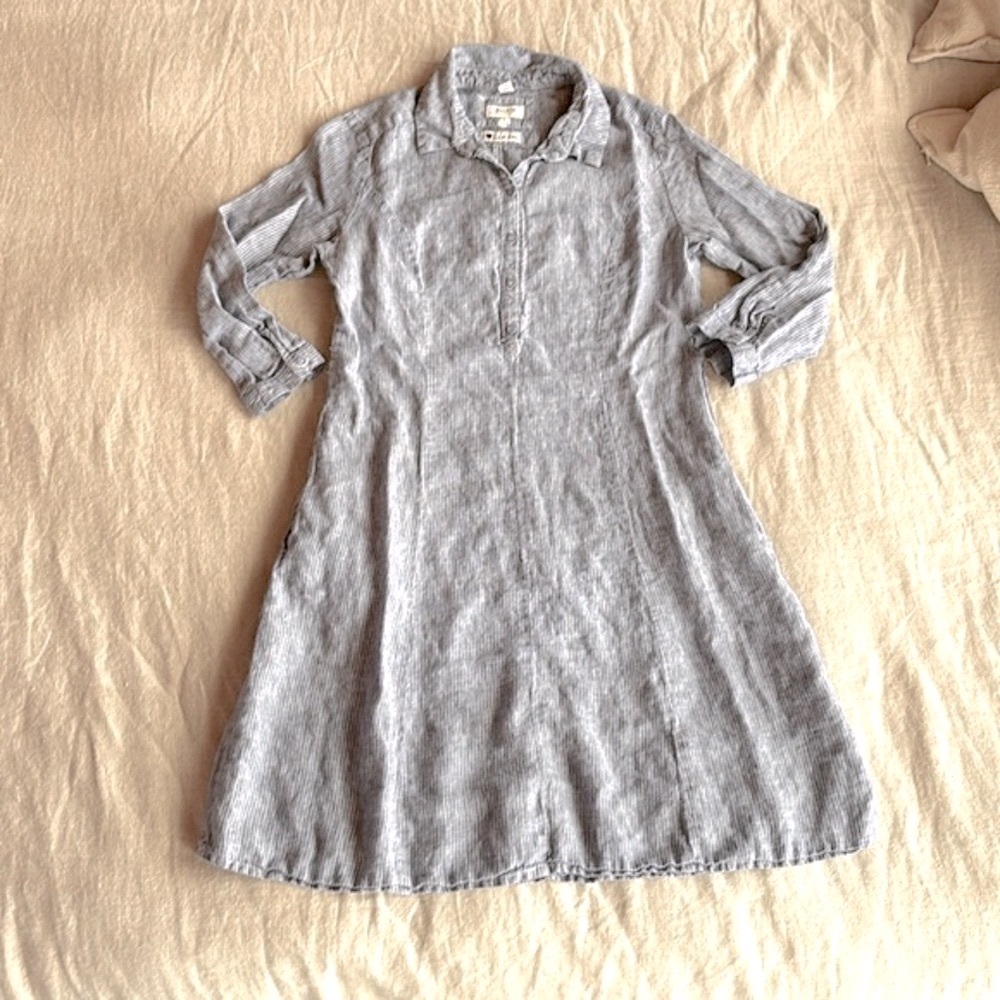 Striped Linen Shirtdress